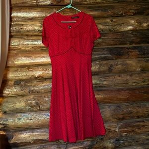 Red Polka Dot Vintage Inspired Dress